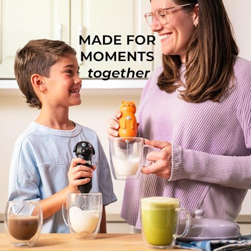 Zulay Kitchen Dog Milk Frother Wand – Cutesy Frother, Meet Your New Frothing Buddy Ace The Dog, Adoption Papers and Stickers Included, Paw-fectly for Lattes, Cappuccino & Matcha – Black - Image 5