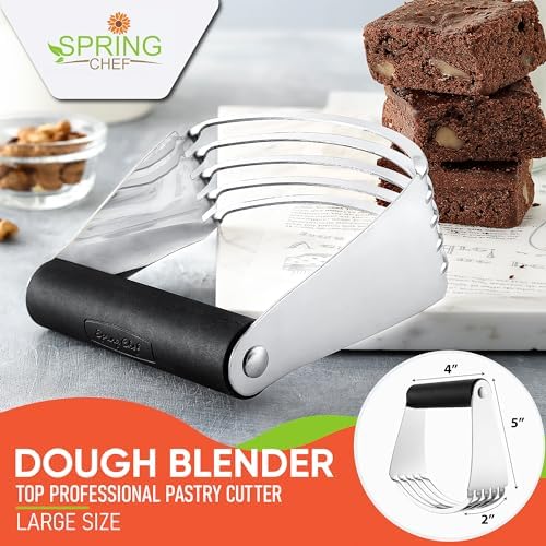 Spring Chef Large Dough Blender For Baking - Durable Pastry Blender - Black - Image 2