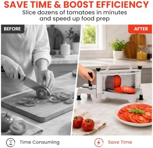 Commercial Tomato Slicer & Vegetable Chopper 3/16inch Food Slicer - Image 2