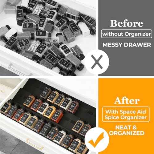 Spice Drawer Organizer Expandable 36 PCS