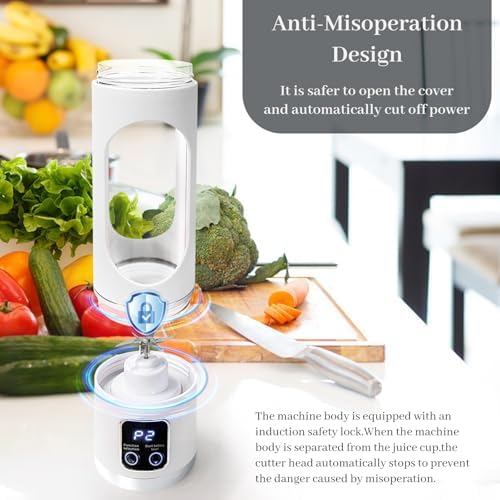 HomeBeyond 15oz Portable Personal Size Blender, Cordless Mini Blender for Shakes & Smoothies, USB-C Rechargeable, BPA Free Travel Juicer, Powerful Blending Suit in Office/Home/Gym - Image 5