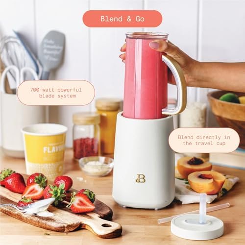 Personal Blender 12-Piece Set, 240W Motor, Emulsifying Stainless Steel Blade System, 16oz Travel Cup with Straw, BPA-Free Dishwasher Safe Jars - Image 2
