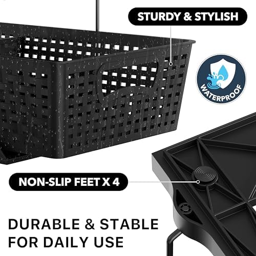 2 Tier Pull-Out Sliding Drawer Under Sink Storage, Black