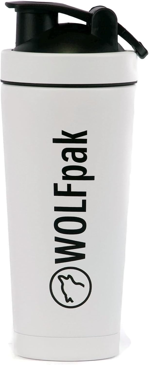 Stainless Shaker Bottle - Double Walled (Arctic White)
