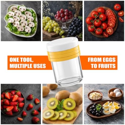 Vespara Egg Slicer for Hard Boiled Eggs, 3 -in-1 Slice Modes Egg Cutter, fruit cutter, Strawberry Slicer Grape Cutter Cup, Heavy Duty Stainless Steel Dicer for Strawberry, Banana, Grape, Mushroom - Image 4