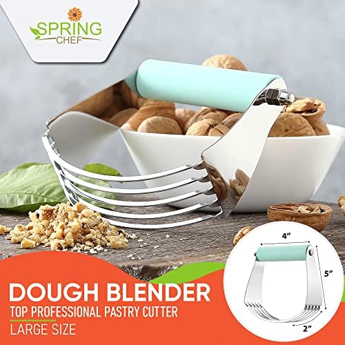 Spring Chef Large Dough Blender For Baking - Durable Pastry Blender - Mint - Image 2