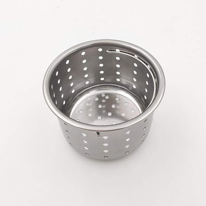 GZILA Kitchen Sink Drain Basket Only, 3-inch Basket for Kitchen Sink Strainer Replacement, Deep Cup Strainers with Handle, SUS 304 Stainless Steel