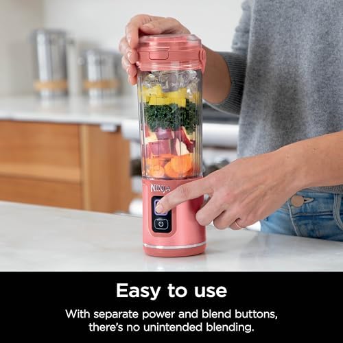 Ninja Blast Portable Blender, Cordless,18oz Vessel, Red Clay, BC151RY - Image 4