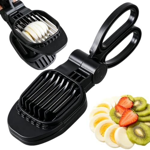 Egg and Fruit Slicer, Egg Cutter For Hard Boiled,Black