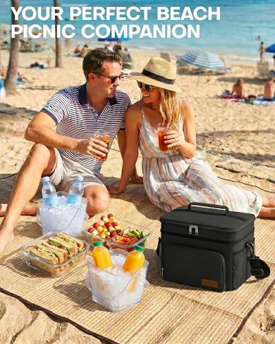 Insulated Lunch Box Men Women Leak-Proof Cooler Lunch Bag 15L