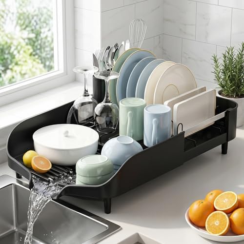 Dish Drying Rack, Expandable Dish Rack for Kitchen Counter