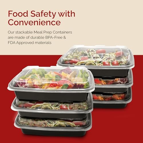 Meal Prep Containers (50 Pack, 32 oz) Food Containers with Lids