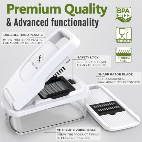 Multifunctional Vegetable Chopper & Mandoline Slicer with Spiralizer - Image 2