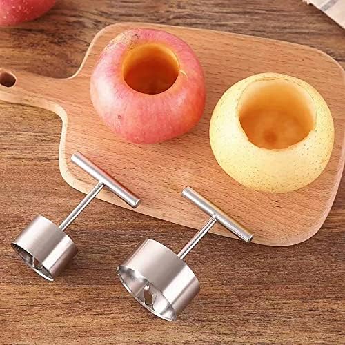Multifunction Apple Pear Core Separator Kitchen Tool, Stainless Steel Apple Pear Core Remover, Fruit Core Pitter Remover Separator Kitchen Accessories (S+L)