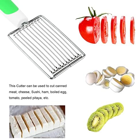 Stainless Steel Luncheon Meat Cutter for Ham, Fruit, Tomato, Cheese, Soft Food Cutting Tool, Green - Image 5