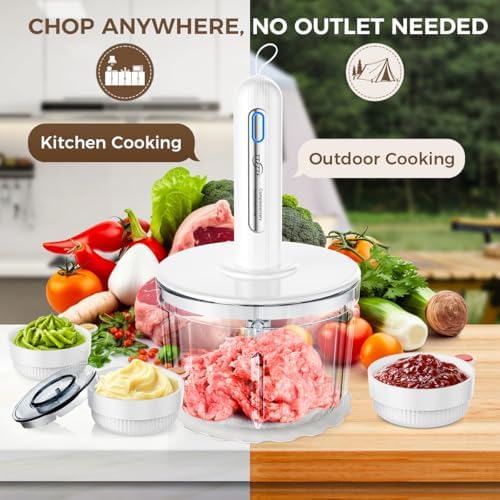 Glass Food Processor with 4 Blades & 4 Bowls (8 Cup + 3x0.5 Cup), Small Food Processor& Meat Grinder - Compact Design for Meal Prep, Baby Food, Sauces - Dishwasher Safe - Image 3