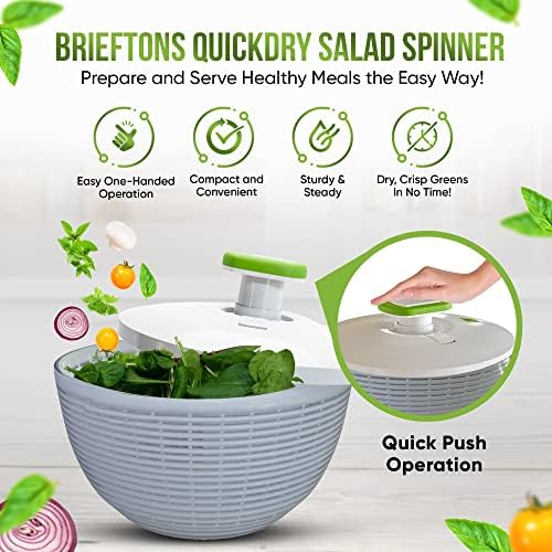 Large 6.2-Quart Collapsible Salad Spinner and Leafy Green Washer