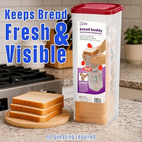 Bread Buddy Bread Box, Keeps 1 Sandwich Size Loaf Fresh