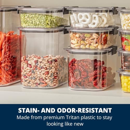 Brilliance 16-Cup Airtight Food Storage Container with Lid Clear/Grey - optimal for pantry organization flour sugar and food storage