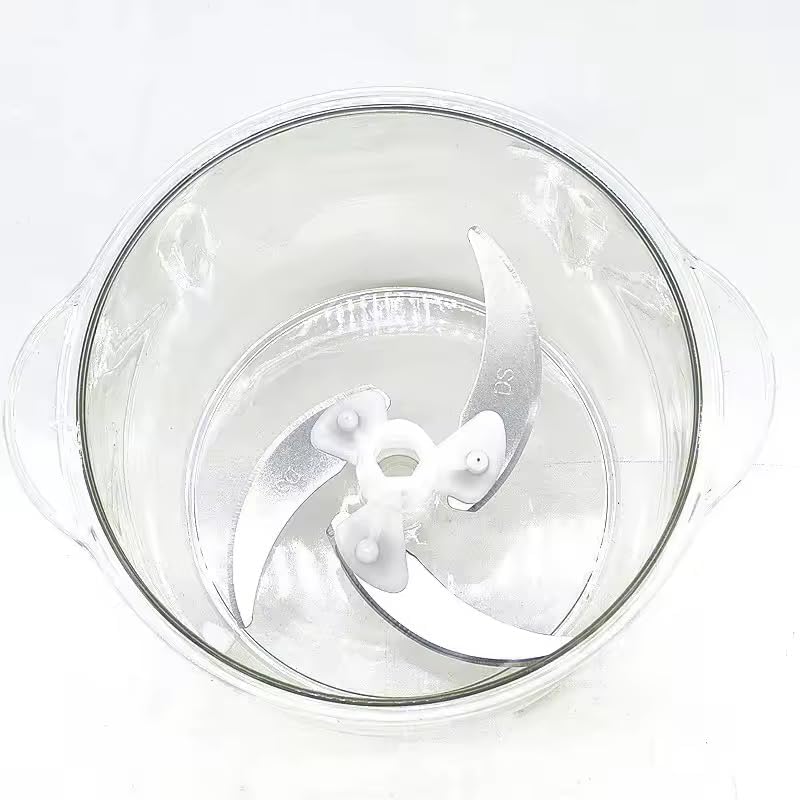 Manual Food Chopper with 1.5L Container, Push-Down Vegetable and Meat Cutter, Stainless Steel Blades. - Image 5