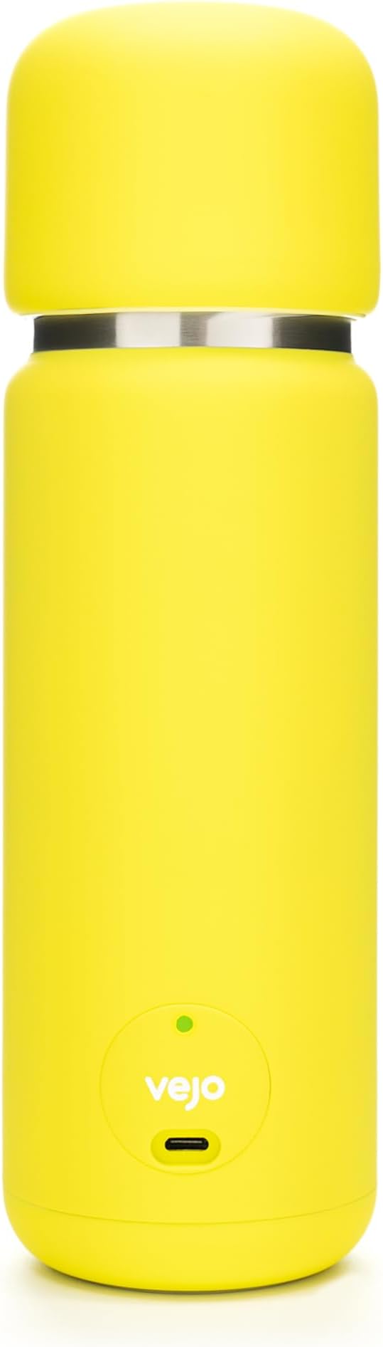 VEJO 12oz Electric Protein Shaker Bottle – USB Rechargeable Powder Mixer for Protein Shakes, Pre-Workout, Creatine | No Clumps, No Ball | 6-Blade Blending | BPA-Free | Gym Bag Travel Size | Yellow