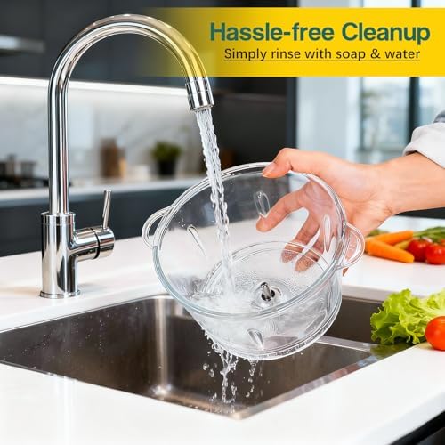 Small Food Processor, Electric Meat Grinder & Vegetable Chopper with 2 Bowls (8 Cup Stainless Steel + 8 Cup Glass) 5-Speed 400W Motor and 2 Sets Blades, Food Chopper for Kitchen Appliances