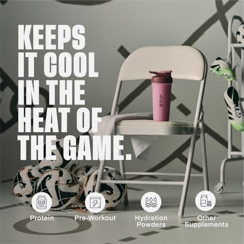 BlenderBottle Sport Flip Stainless Steel Shaker Bottle 24 oz Pink - Image 5