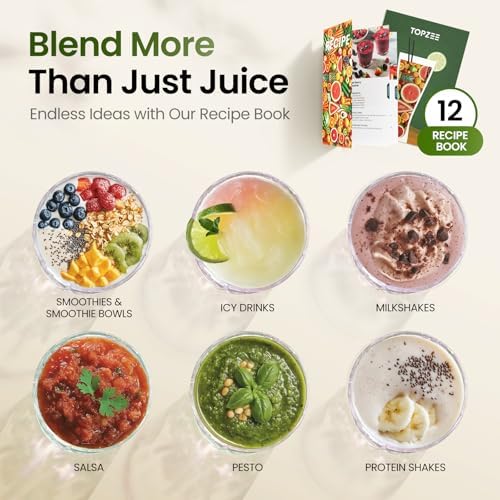 Personal Smoothie Blender, 1000W Single-Serve Blender with 24oz To-Go Cup, Twist-On Start/Stop, for Protein Shakes & Smoothies, Compact Countertop Blender, Black