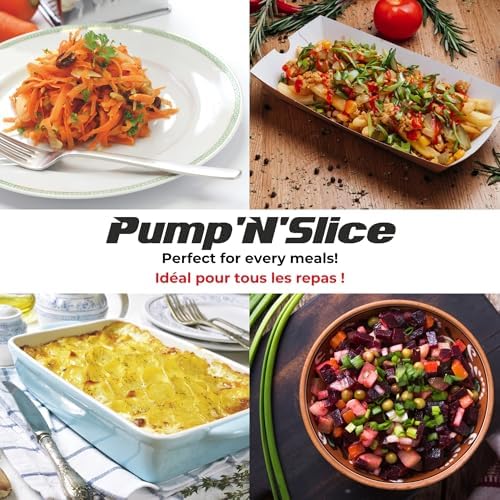 Starfrit Pump'n'Slice Vertical Mandoline, Food Slicer & Chopper, Safe - Image 4