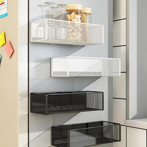 Magnetic Shelf Fridge Basket Bin for Washer Dryer Locker Whiteboard Cabinet