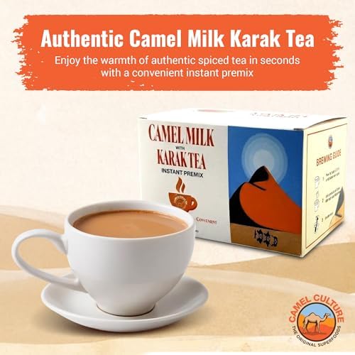 Camel Culture Instant Karak Tea Premix -12 Single Serve Instant Tea Sachets - Image 3