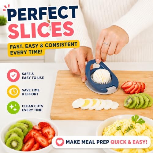 FANTEXY Egg Slicer for Hard Boiled Eggs, Stainless Steel Wire - Image 4