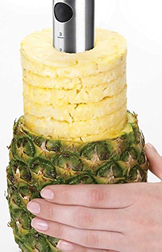 CLEARANCE 304 Food Grade Silver Stainless Steel Depth Marked Pineapple De-Corer Peeler Stem Remover Slicer Blades Diced Fruit Ring Cutter