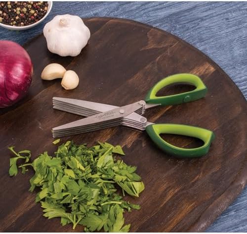 5-Blade Herb Scissors and Kitchen Shears, Cat Cora Approved, Stainless Steel Blades
