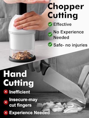 GDL Food Chopper, Manual Slap Vegetable Chopper Onion Dicer, Garlic Mincer - Image 3