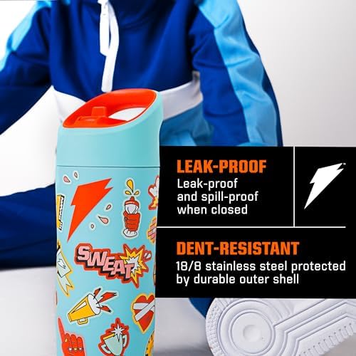 Kids' Rookie Metal Water Bottle, 12oz, Stainless Steel Bottle, Double-Wall Insulation, Vacuum Insulated, Thermo Mug