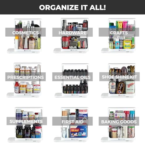 Spice Rack Organizer for Cabinet, Pull & Rotate, 2-Tier