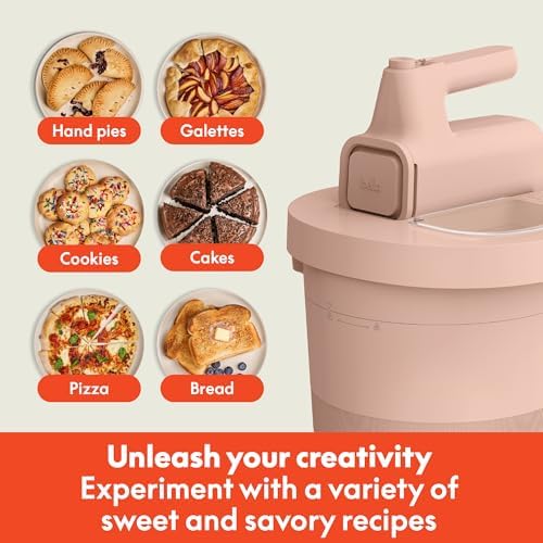 bella 3.5 Qt Hand & Stand Mixer, 2 in 1 Electric Mixer with Bowl, Dough Hook, Whisk & Egg Beater, Multifunctional Handheld Mixer for Baking, 200 Watt, Blossom - Image 6
