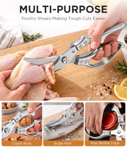 Kitchen Scissors for Food, All Purpose Kitchen Shears Heavy Duty