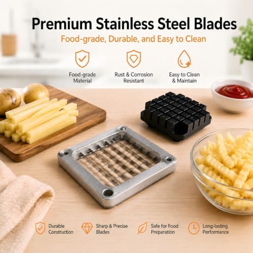 1/2" Replacement Chopper Blade & Push Block for Commercial Chopper - Image 2