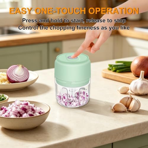 Garlic Chopper, 250ML Garlic Mincer, Electric Mini Food Processor - Image 3