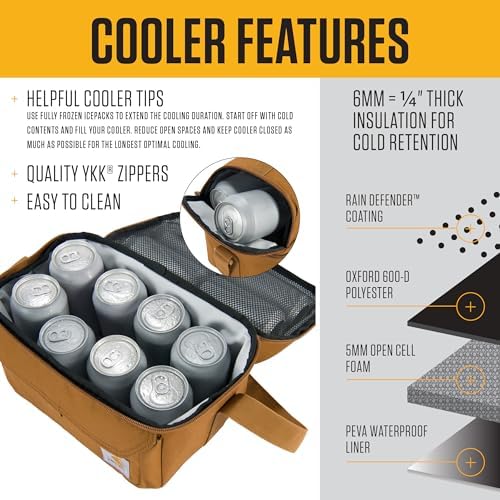 Insulated 12 Can Cooler Black