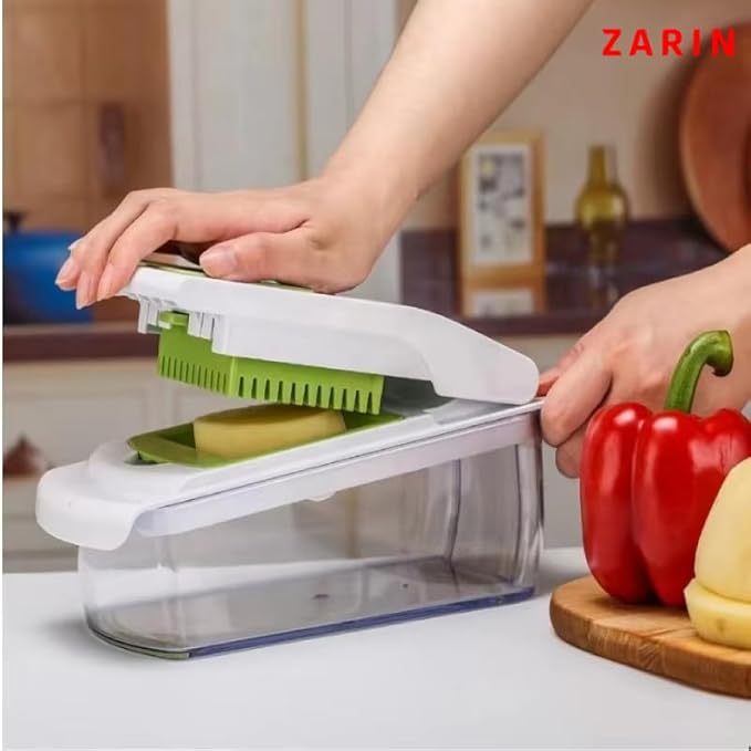 ZARIN 18-in-1 Vegetable Chopper & Slicer, Multi-Function Food Prep Tool for Cutting, Dicing & Slicing Vegetables, Kitchen Gadget
