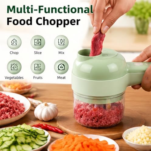 5-in-1 Food Chopper with Container, Multi-Function Vegetable Chopper. - Image 2