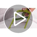 Joseph Joseph Multi-Grip Hand-held Kitchen Mandoline, Fruit and Vegetable Slicer with Food Grip and Adjustable Blades, Dishwasher Safe