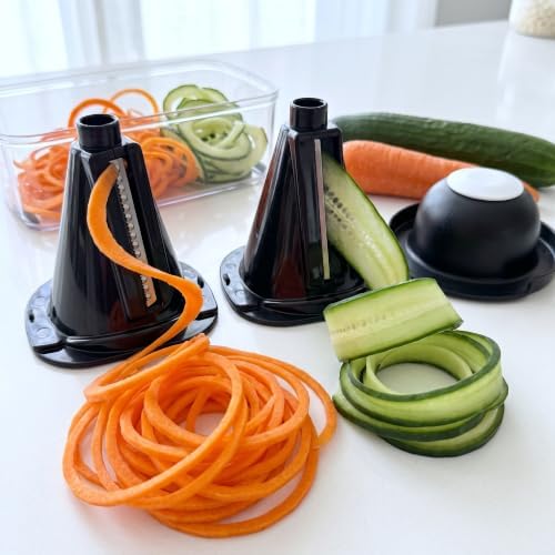 Vegetable Chopper 25-in-1 with Container, Onion Dicer, Mandoline Slicer, Veggie Food Chopper Cutter and Spiralizer with Stainless Steel Blades, Drain Basket, Hand Guard and Cut Resistant Glove - Image 5