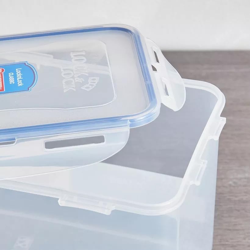 Easy Essentials Food lids/Pantry Storage/Airtight containers, BPA Free, Rectangle-16.5 Cup-for Beans, Clear