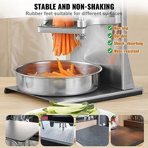 Commercial French Fry Cutter with 4 Replacement Blades, 1/4 and 3/8 Blade Easy Dicer Chopper, 6-wedge Slicer and 6-wedge Apple Corer, Lemon Potato Cutter for French Fries with Extended Handle