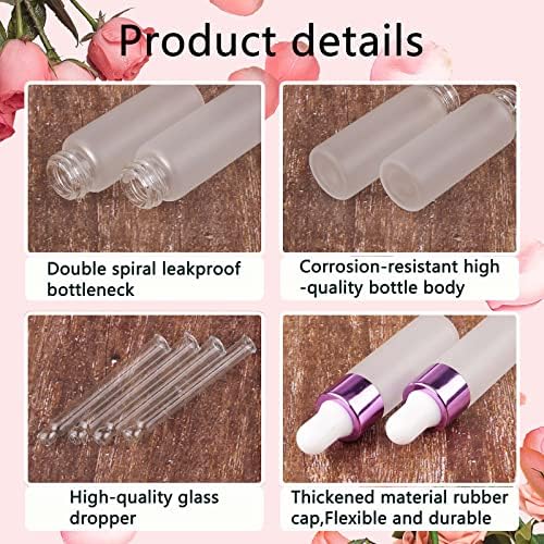 Kesell 50 Pack 5ml Frosted Glass Dropper Bottles for Essential Oils - Image 5