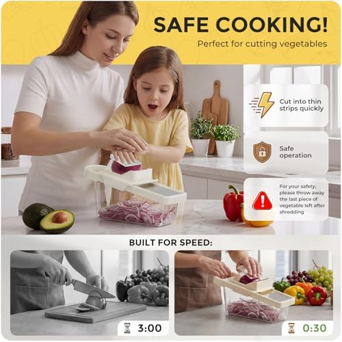 Mandoline Slicer For Kitchen With Container,Mandoline Food Slicer - Image 5